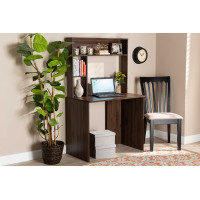 Baxton Studio SESD8013WI-Columbia-Desk Baxton Studio Arlo Modern and Contemporary Walnut Brown Finished Wood Computer Desk